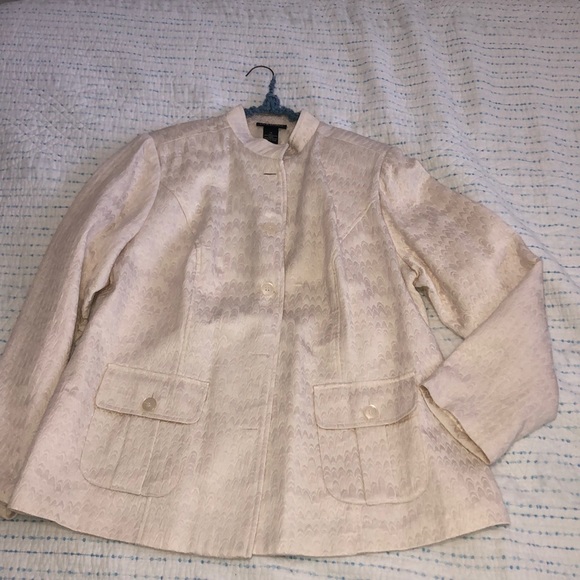 Lane Bryant Jacket/blazer in textured ivory sz 14 - Picture 2 of 8
